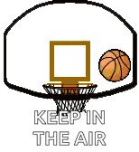 Animated Basketball Ball Falling Into Net GIF