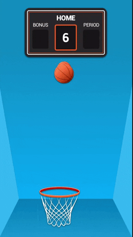 Animated Basketball Bonus Shot GIF