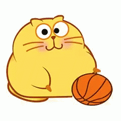 Animated Basketball Dribbling Cat GIF