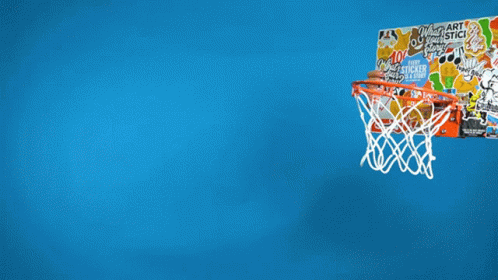 Animated Basketball Dunk Boom GIF