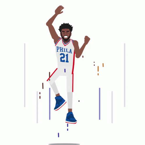 Animated Basketball Joel Embiid Sticker GIF