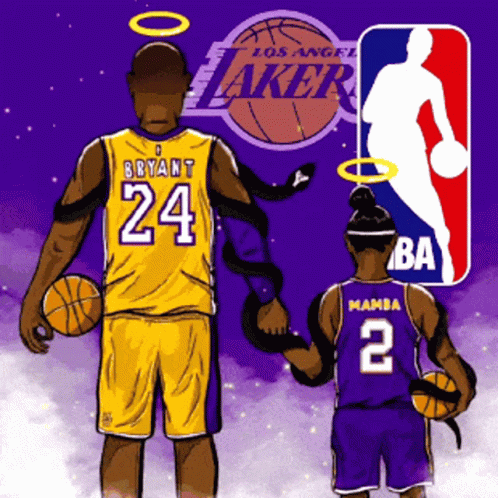 Animated Basketball Los Angeles Lakers Logo GIF