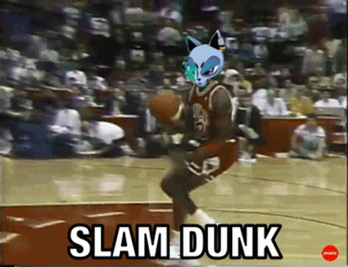 Animated Basketball Michael Jordan Slam Dunk GIF