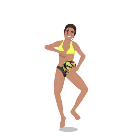 Animated Beach Volleyball Player Dancing Stir The Pot GIF