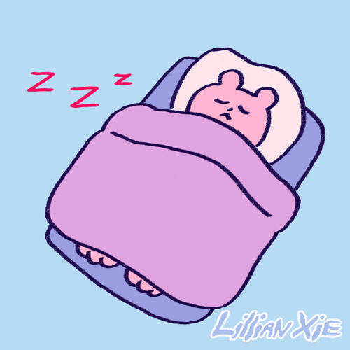 Animated Bear Having A Good Night Sleep GIF