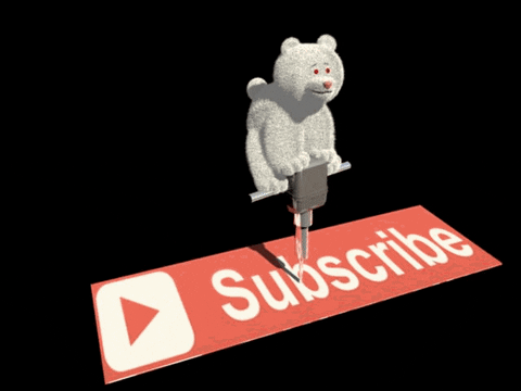 Animated Bear Riding A Jackhammer GIF