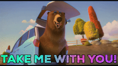 Animated Bear Take Me Now With You GIF