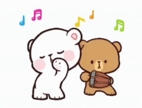 Animated Bears Playing Instruments GIF