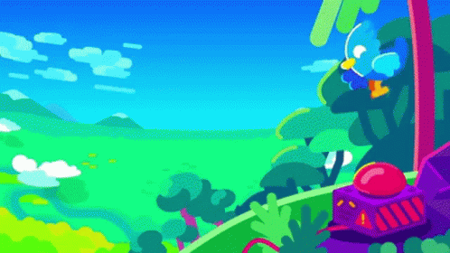 Animated Bird Encounter With Nuclear Bomb Explosion GIF