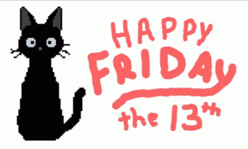 Animated Black Cat Happy Friday The 13th Meme GIF