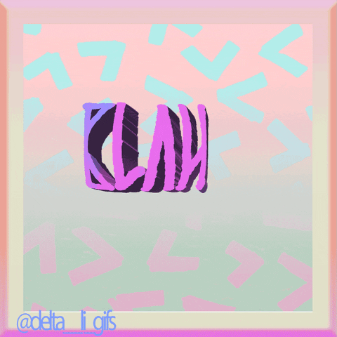 Animated Blah Colorful Calligraphy GIF