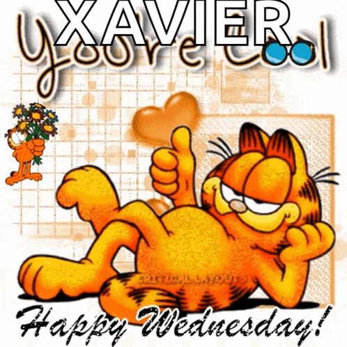 Animated Blessed Wednesday Garfield GIF