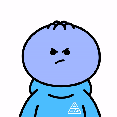 Animated Blue Guy Aye Aye Salute GIF