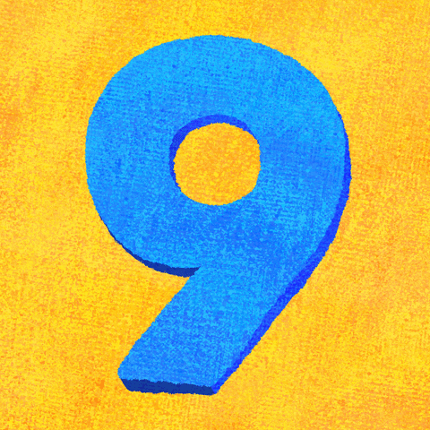 Animated Blue Number Nine GIF GIFDB