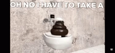 Animated Bowl Oh No Gotta Poop GIF