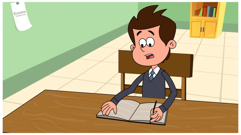 Animated Boy Fainting Bar Exam GIF