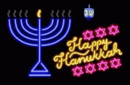 Animated Bright Happy Hanukkah GIF