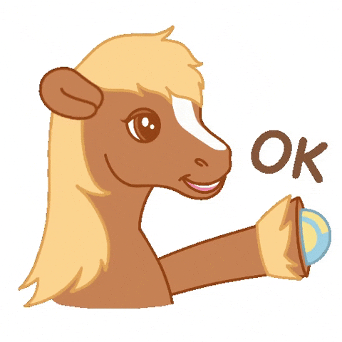 Animated Brown Pony Okay GIF