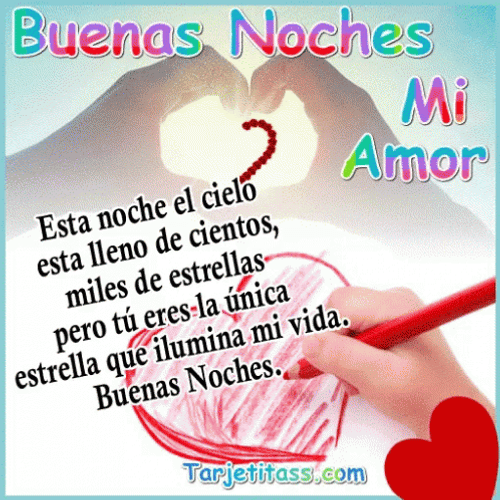 Animated Buenas Noches Amor Message GIF 