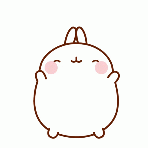 Animated Bunny Happy Ahem GIF