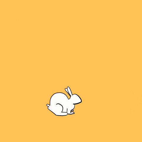 Animated Bunny Hopping In Circles GIF