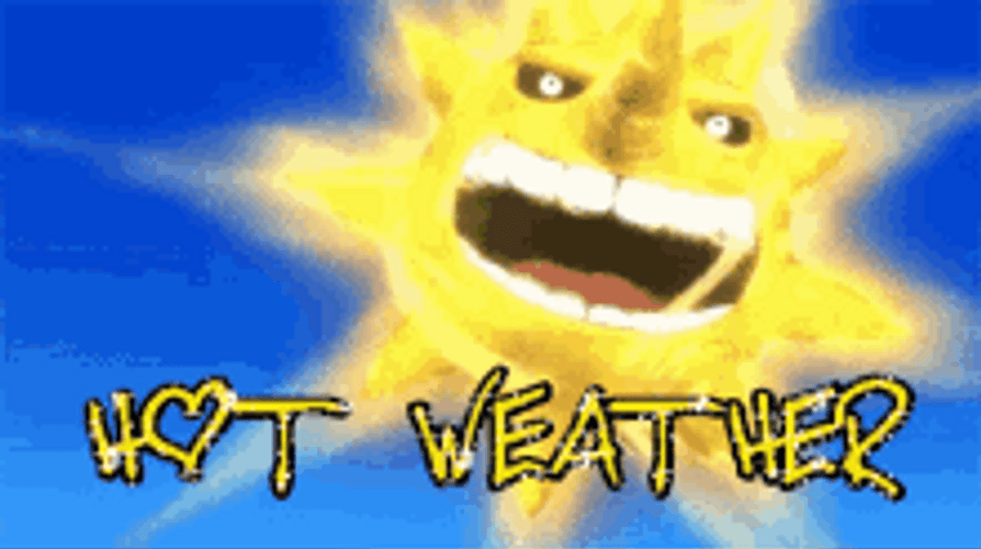 Animated Burning Sun Hot Weather Sunny GIF