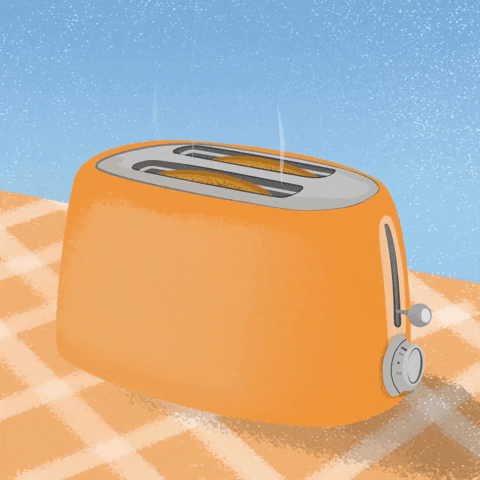 Animated Burnt Toast Bread GIF