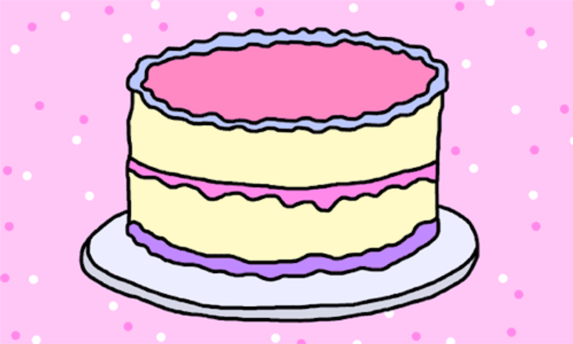 Animated Bye In The Cake GIF