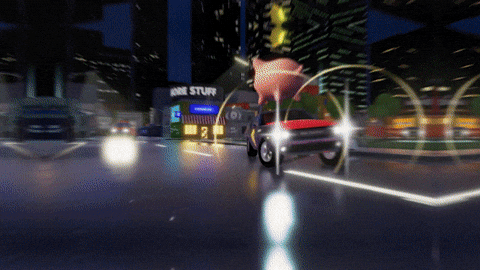 Animated Car Money Flying GIF