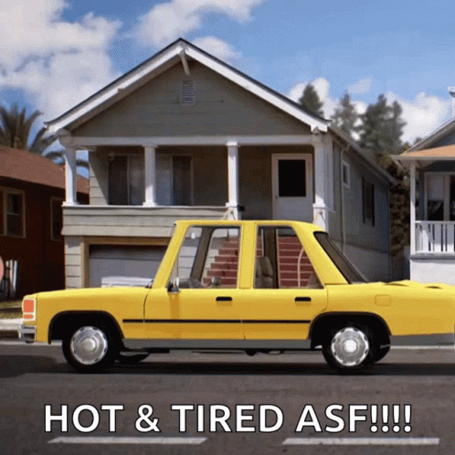 Animated Cartoon Heat Stroke GIF