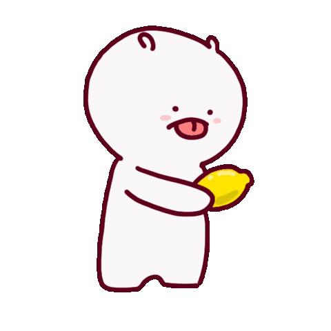 Animated Cartoon Licking Lemon GIF