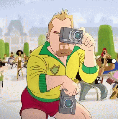 Animated Cartoon Photographer GIF
