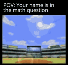 Animated Cartoons Pov Seeing Your Name Math Question GIF