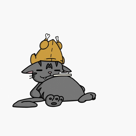 Animated Cat Burp While Sleeping GIF