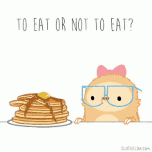 Animated Cat Eating Pancake GIF