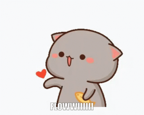 Animated Cat Goma Flying Kiss GIF
