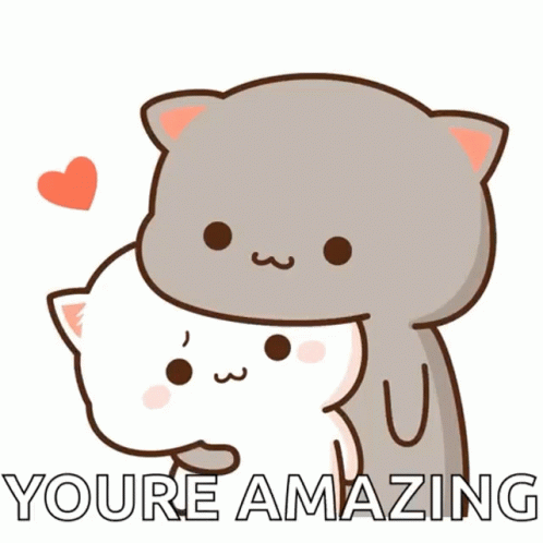 Animated Mochi Cat Mocha Cuddling Goma GIF