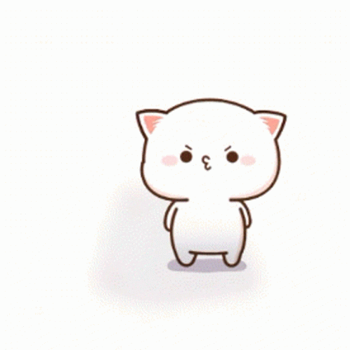 Animated Cat Peach Passing Out Loop GIF