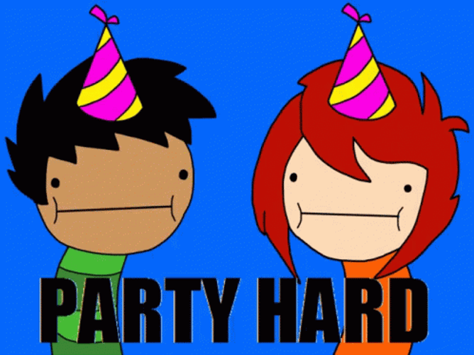 Animated Celebration Party Hard Birthday Flashing GIF
