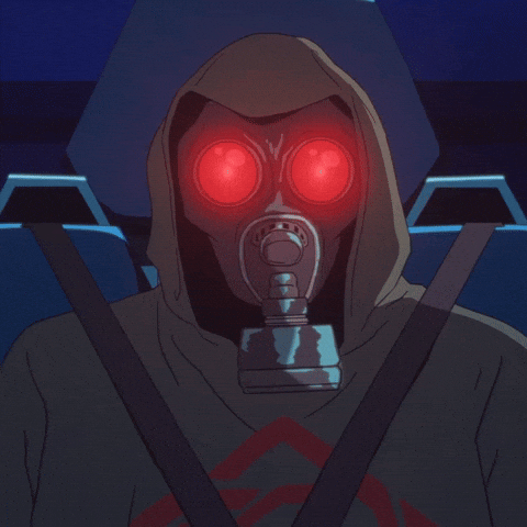 Animated Character With Big Red Eyes GIF