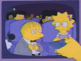 Animated Characters Ralph Wiggum And Lisa Simpson Television GIF