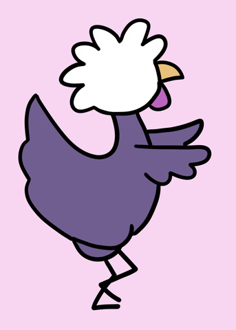 Animated Chicken Dancing Running Man GIF