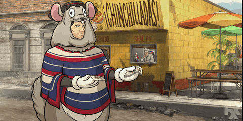 Animated Chinchilla Mascot Damnit GIF