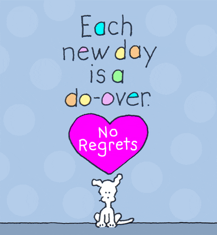 Animated Chippy The Dog Motivational No Regrets Sticker GIF