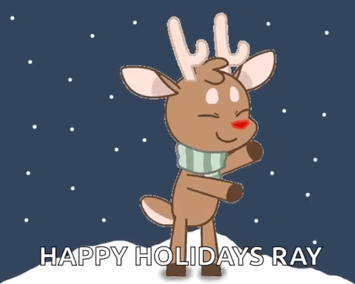 Animated Christmas Holidays Reindeer Dance GIF