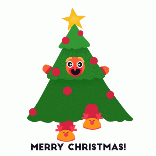 Animated Christmas Tree Happy Christmas GIF