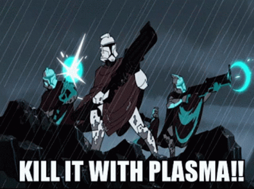 Animated Clone Troop Kill It With Fire GIF