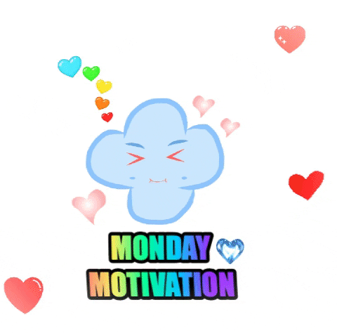 Animated Cloud Monday Rainbow Motivation GIF