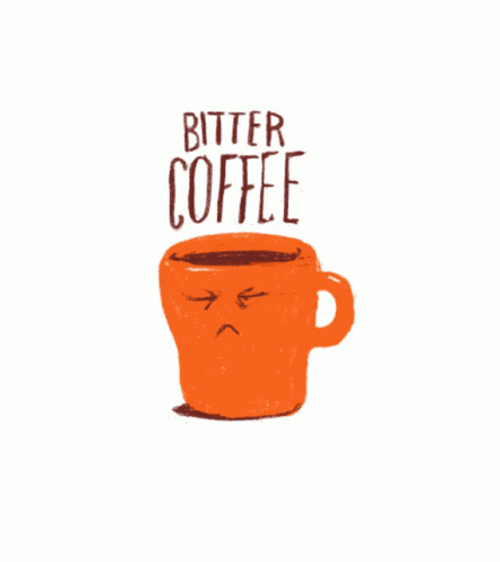 Animated Coffee But Bitter Orange Cup GIF
