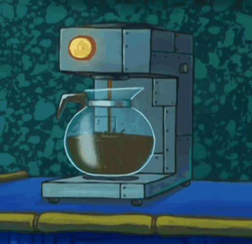 Animated Coffee Maker Pouring A Lot GIF